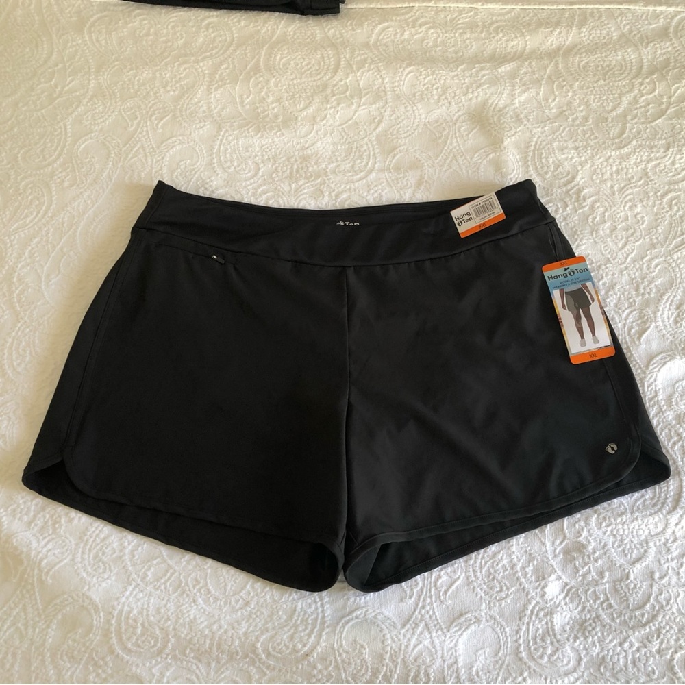 Hang Ten Ladies UPF 50+ Shorts. Black, NEW with tags. Size XXL.